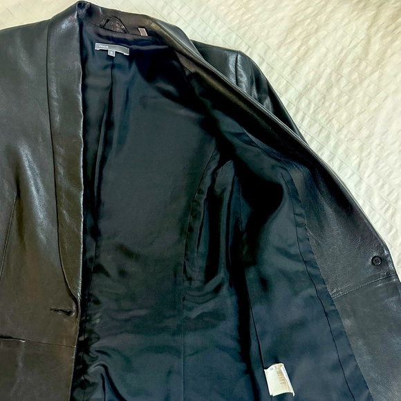 Vince Genuine Leather Blazer - Picture 8 of 16